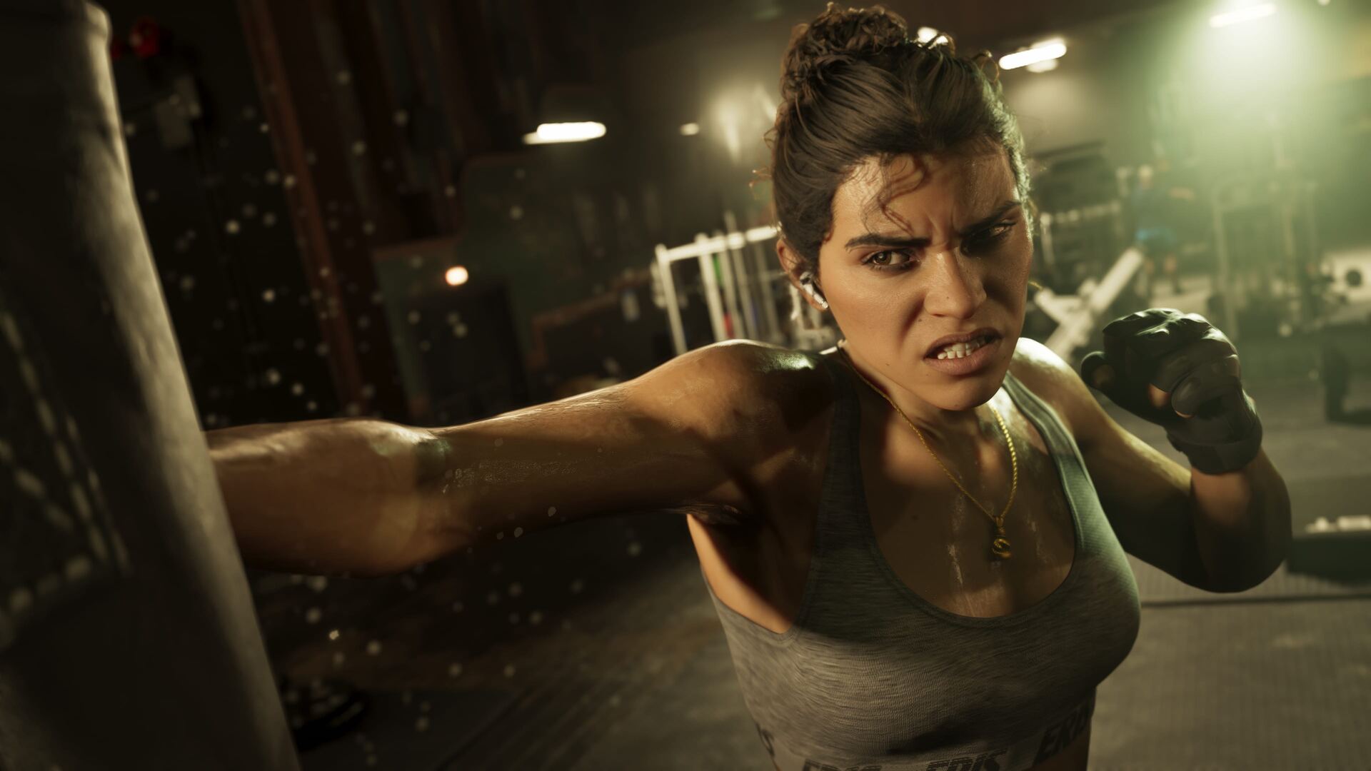 Lucia Caminos, personnage principale de GTA 6, dans les rues de Leonida